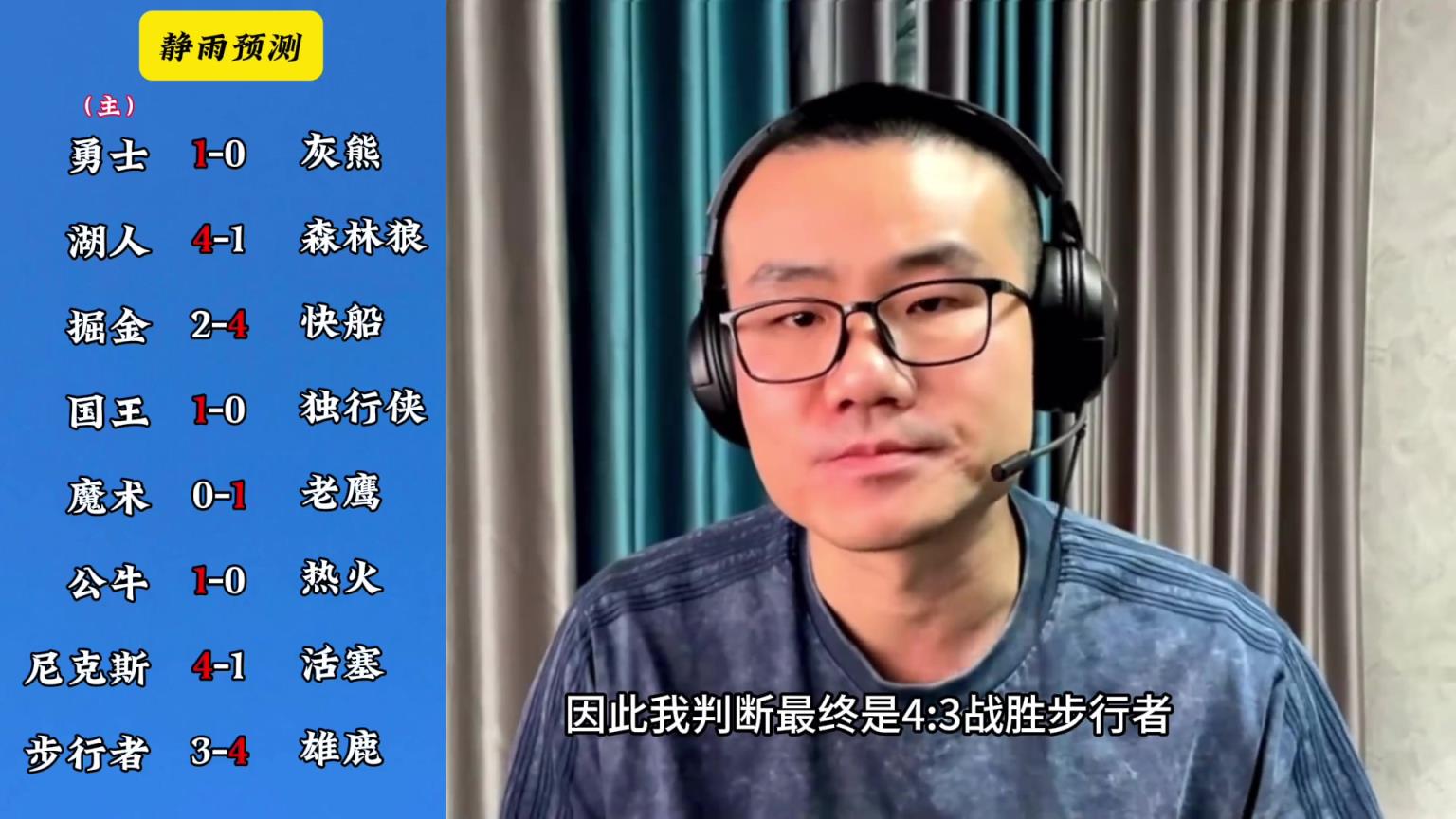 你同意嗎？靜雨對(duì)東西部季后賽球隊(duì)的預(yù)測(cè)：勇贏(yíng)熊 湖船尼鹿晉級(jí)